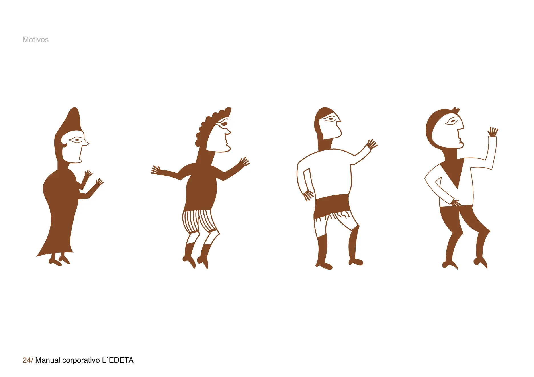 Familia de personajes ilustrados de L'Edeta